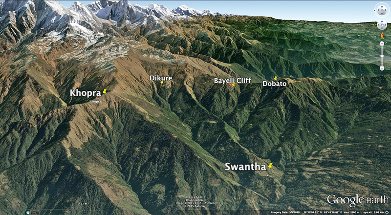 Khopra Dikure Bayeli cliffs
